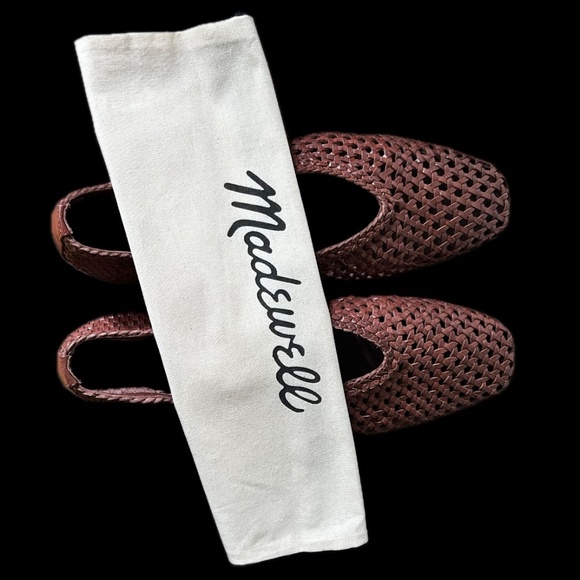 Woven Leather Mylie Ballet Flat Slip-on in Brown Cherry Wood (Madewell) - Picture 6 of 6